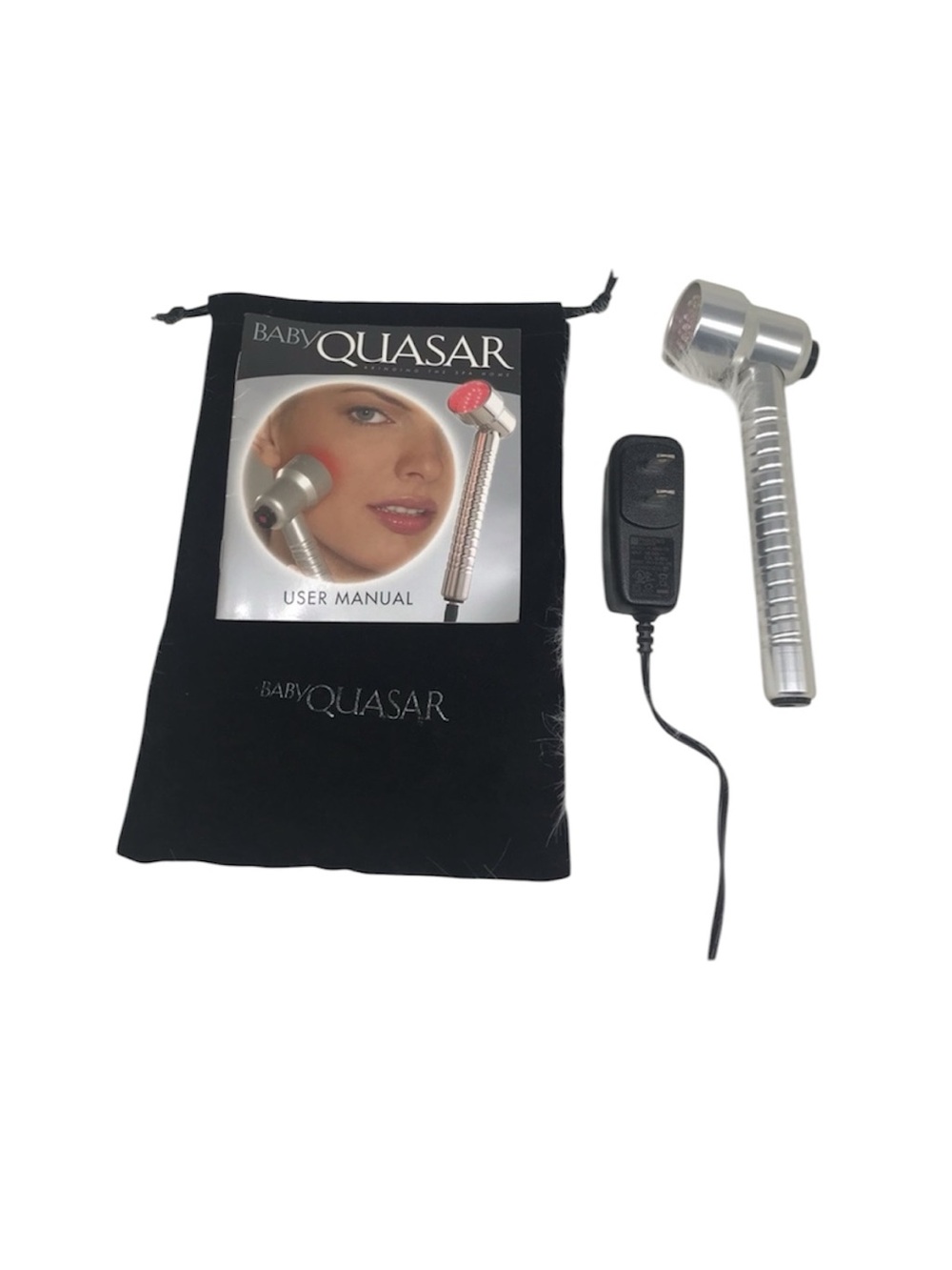 Silver Handheld Facial Massager